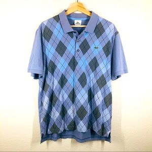 Lacoste Argyle Cotton Polo Shirt Size 6